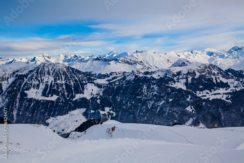 beautiful mountain view. Snow Mountain © EwaStudio