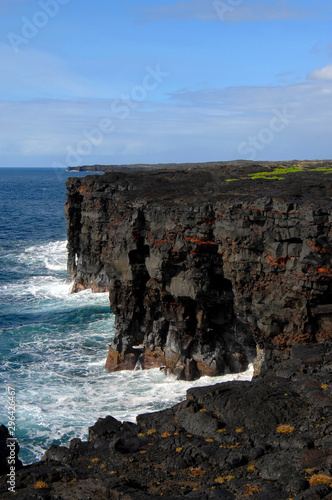 cliffs of at Hawaii volcanoes national park