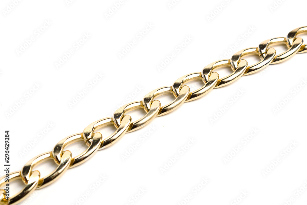Fototapeta premium Golden chain on a white background isolate