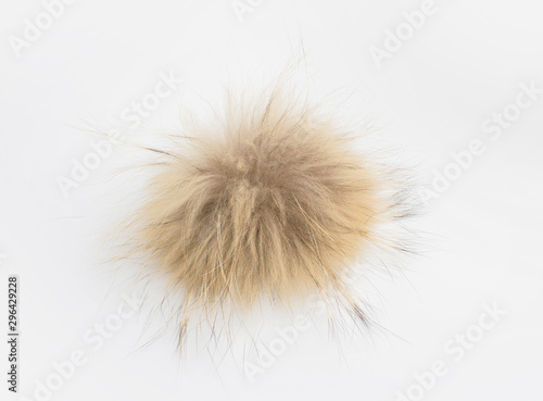 Fur ball on a white background isolate