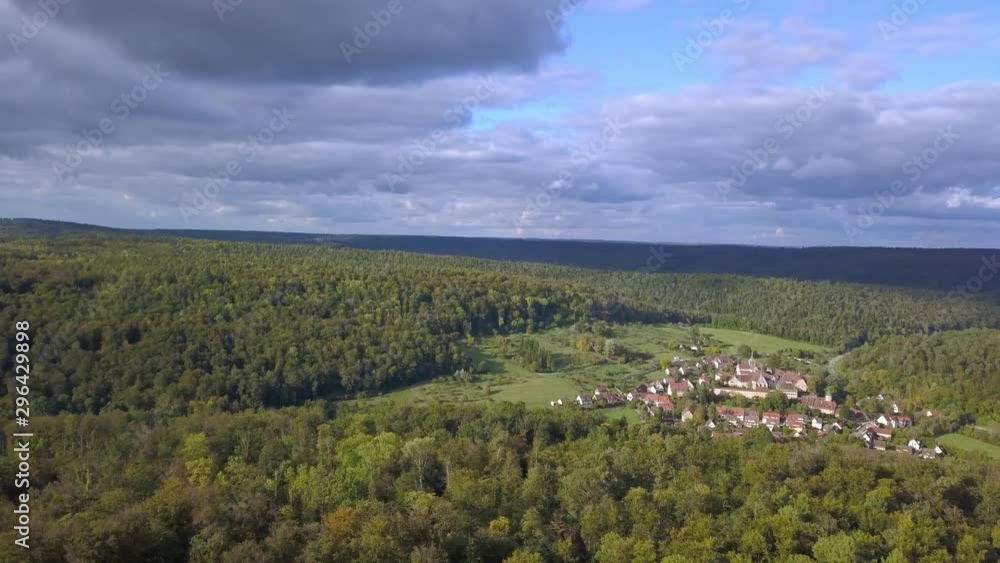 Aerial view of the ancient Monastery Bebenhausen, a place of interest close to the city Tuebingen in Germany, during a sunny autumn day. Aerial view of the ancient Monastery Bebenhausen, a place of interest close to the city Tuebingen in Germany, during a sunny autumn day.