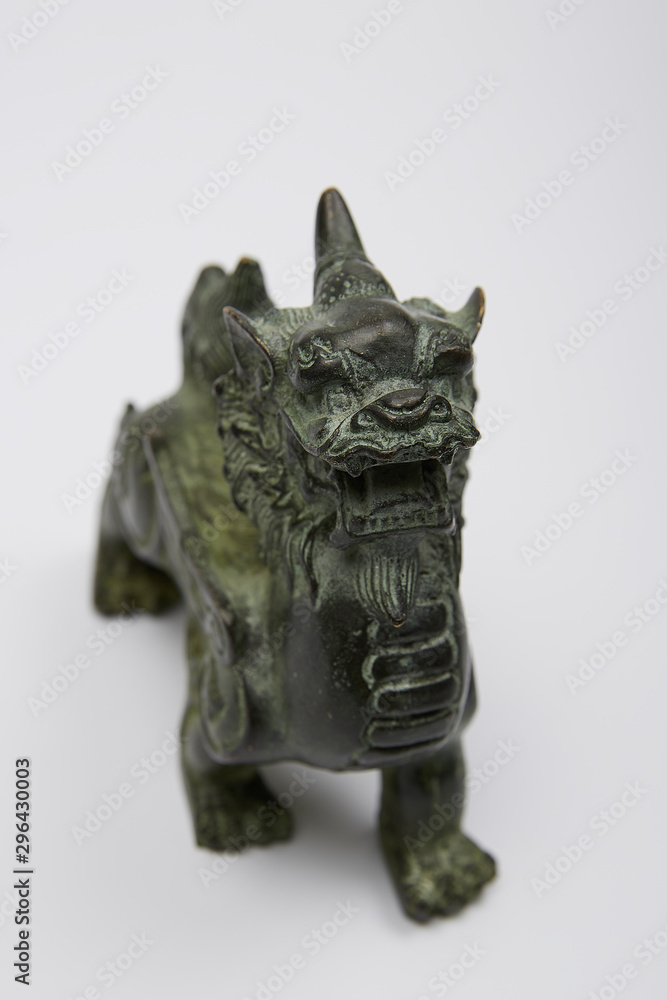 sculpture figurine dragon metal at background sculpture figurine dragon metal at background