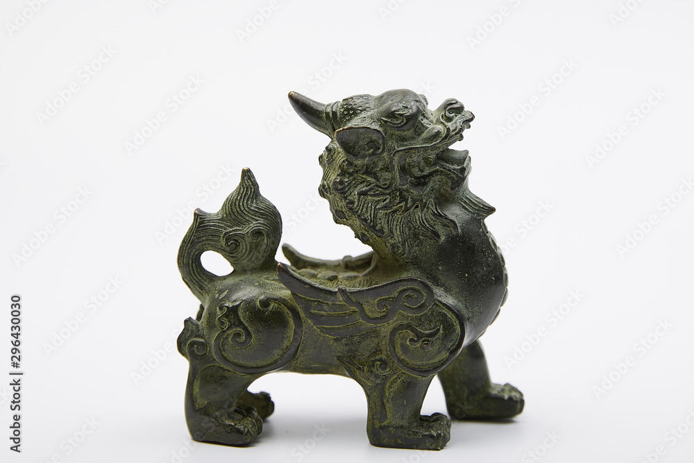 sculpture figurine dragon metal at background sculpture figurine dragon metal at background
