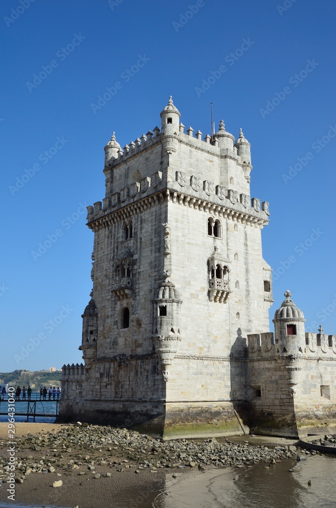 belem castle facade lisbon portugal