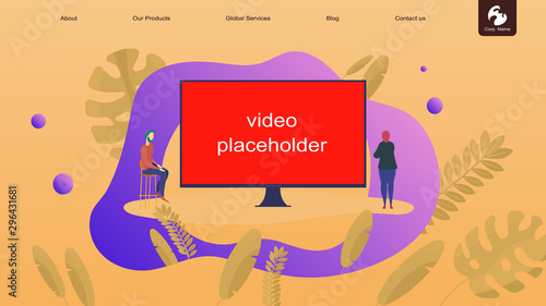 Creative website design template: smart home security, remote wireless house control. Vector flat illustration concepts of web page for desktop and mobile development or poster banner layout