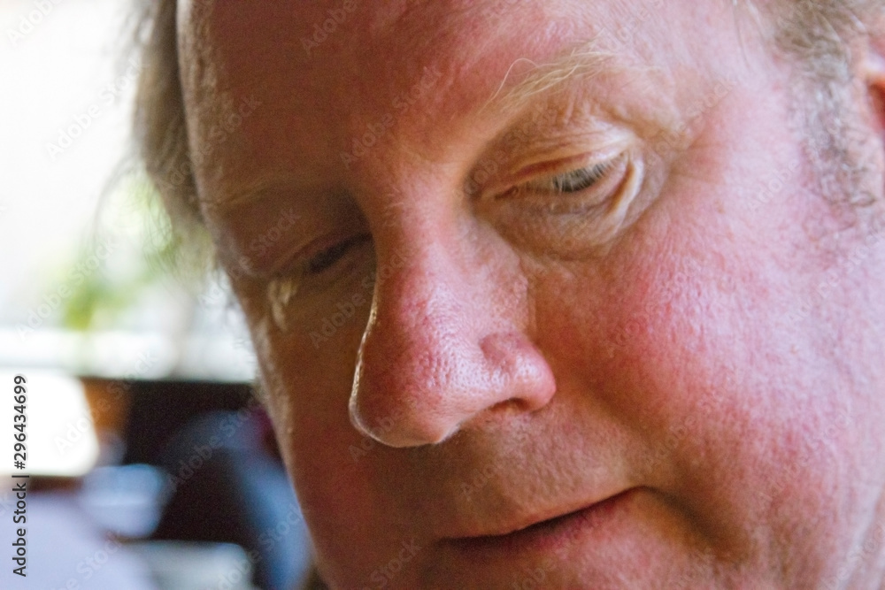 Close Up of Older Mans Face Lost in Thought Close Up of Older Mans Face Lost in Thought