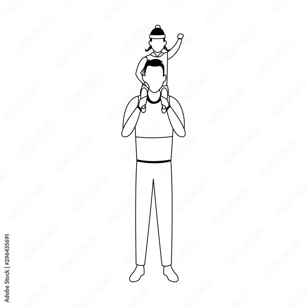 avatar Man Holding Kid On the Shoulders avatar Man Holding Kid On the Shoulders