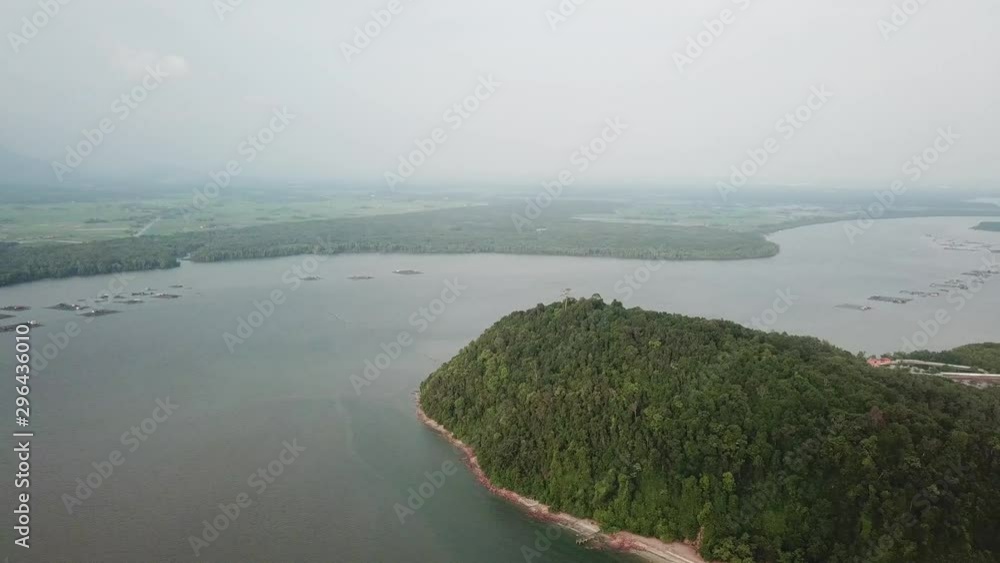 Aerial Panning Pantai Merdeka and Tanjung Dawai Town at Sungai Merbok. Aerial Panning Pantai Merdeka and Tanjung Dawai Town at Sungai Merbok.