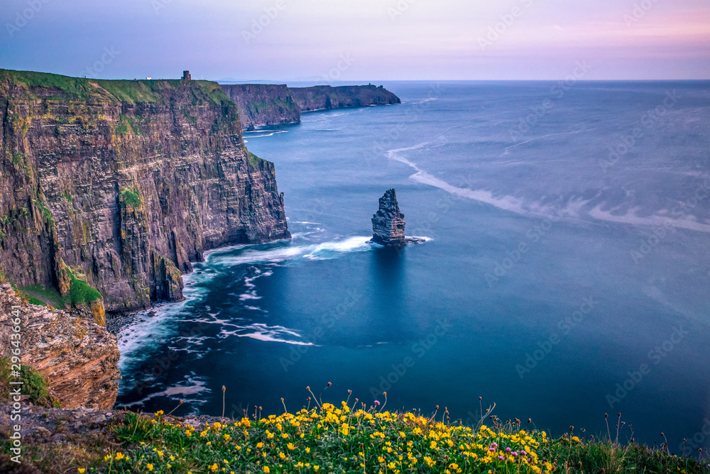 Cliffs of Moher Ireland sunset sun light Irish landmark amazing beautiful view
