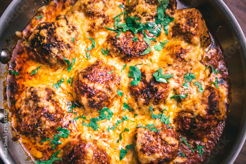 Obraz na płótnie Italian meatballs with marinara sauce