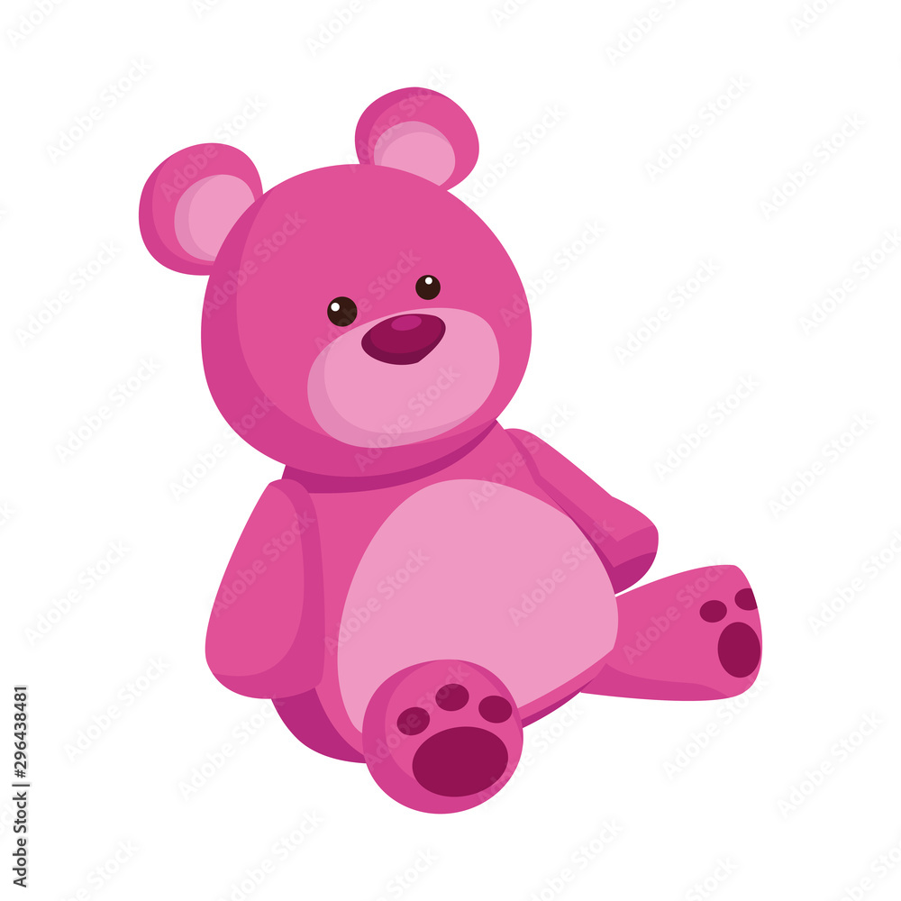 cute teddy bear icon, flat design cute teddy bear icon, flat design