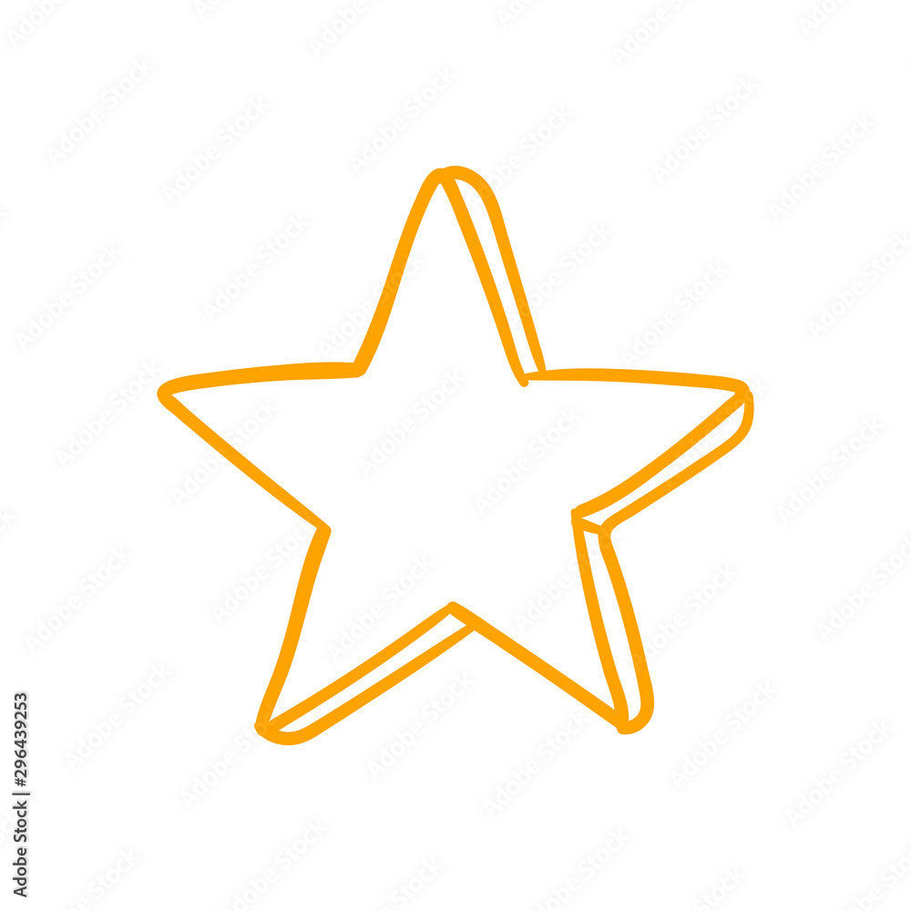 Hand drawn star. Doodle illustration. Hand drawn star. Doodle illustration.