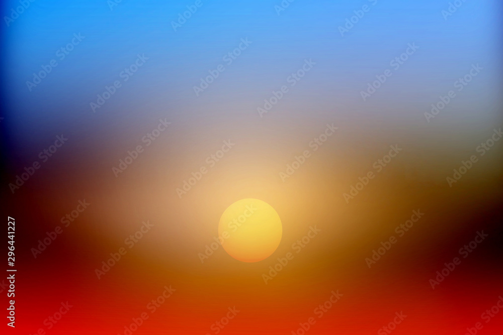 Bright orange sky and light of the sun. Bright orange sky and light of the sun.