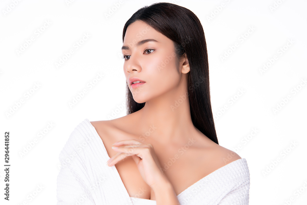 Beautiful Young Asian Woman with Clean Fresh Skin, Beautiful Young Asian Woman with Clean Fresh Skin,