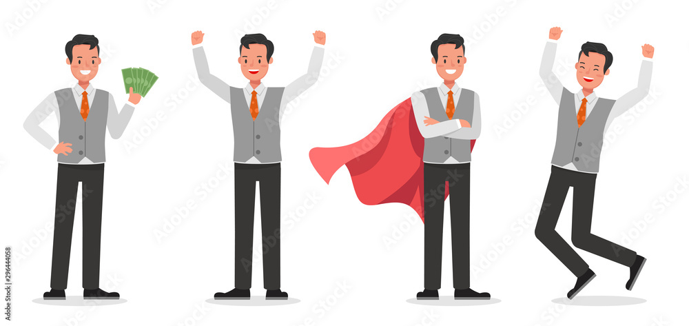 Businessman working character vector design Businessman working character vector design