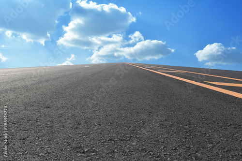 Road floor and sky background for your texture or content The road leading to the eye.