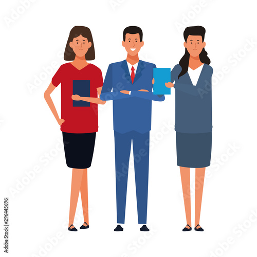 group of businesspeople standing icon