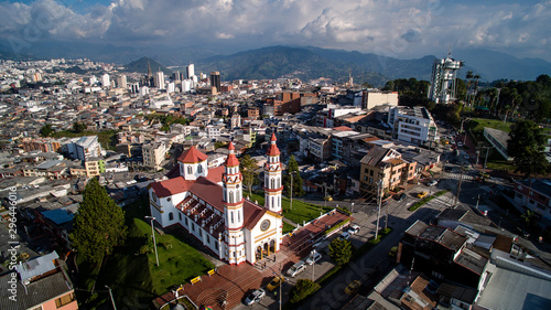 Vista Aerea de Catedral Basilica de Nuestra Señora del Rosario Manizales Caldas Colombia