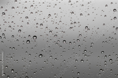 Water drops on the glass