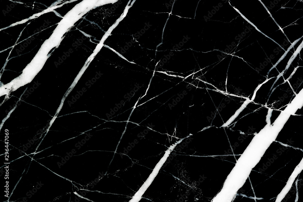 Black marble texture stone background.