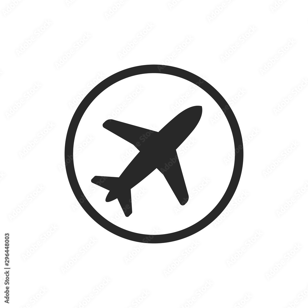 Airplane icon vector symbol illustration EPS 10