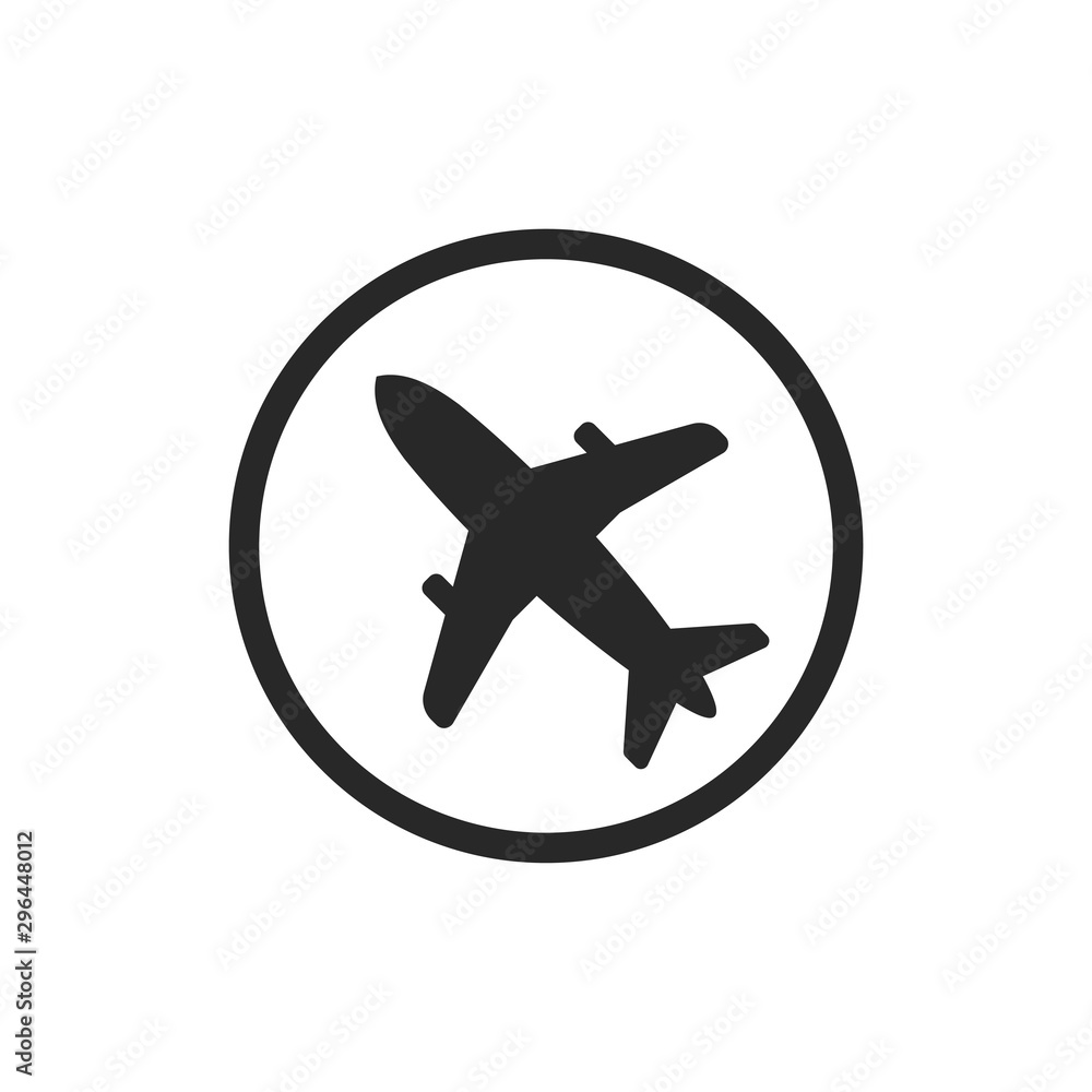 Airplane icon vector symbol illustration EPS 10