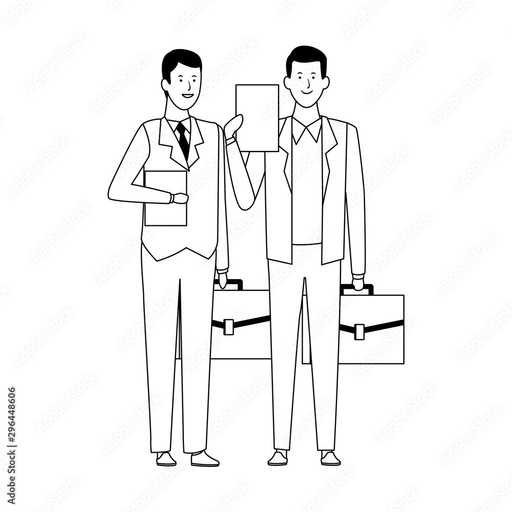 cartoon business men icon, flat design cartoon business men icon, flat design