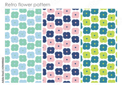 seemless retro flower pattern レトロ花柄