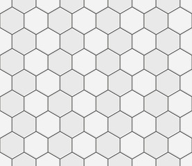 Crédence de cuisine Hexagone patrons Carrelage hexagonal béton clair  © AITTHIPHONG