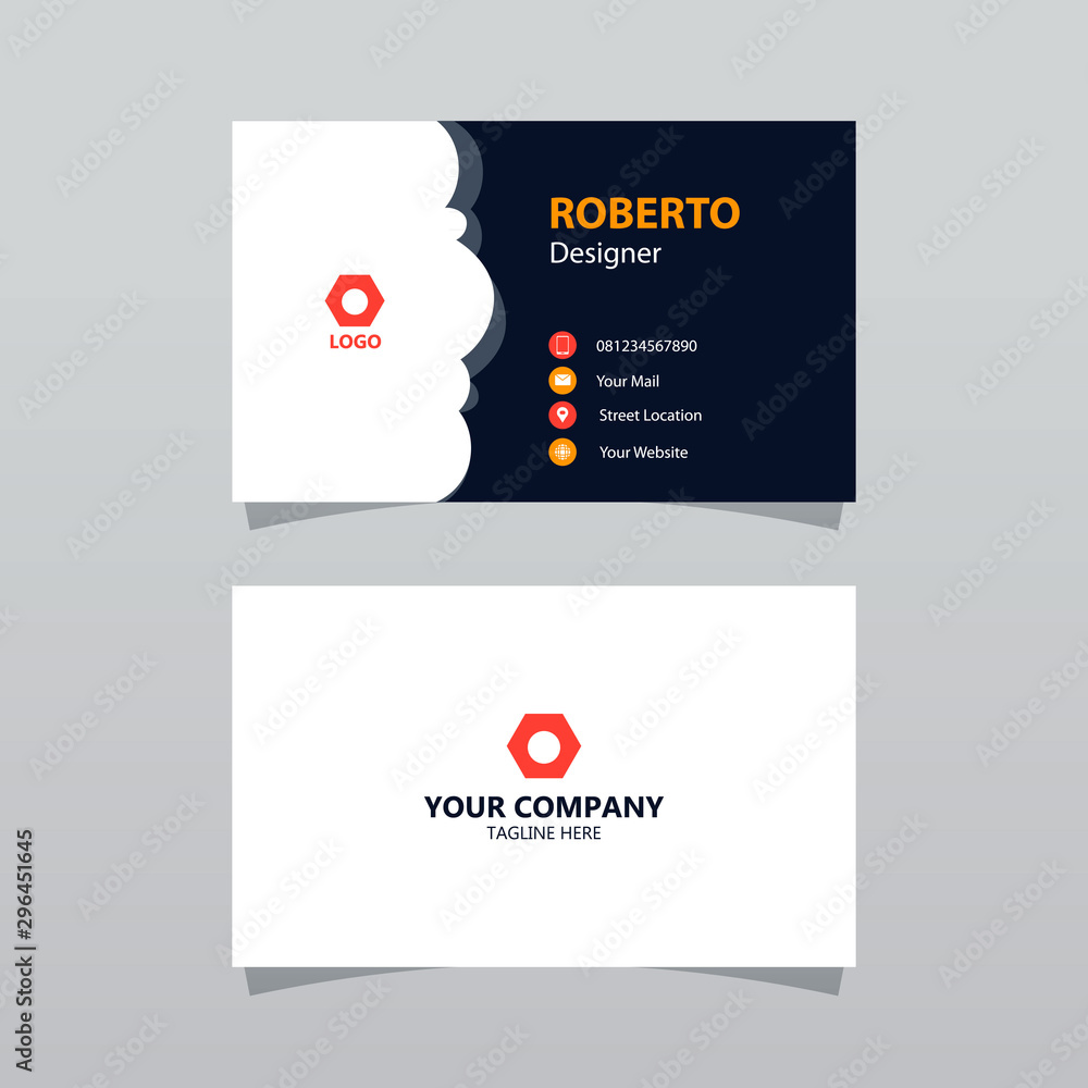 Modern orange bussines card template. Elegant element composition design with clean concept. Modern orange bussines card template. Elegant element composition design with clean concept.