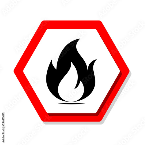 Fire safety sign. Flat style illustration. Isolated on white background. 