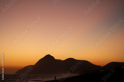 Sunset and mountains