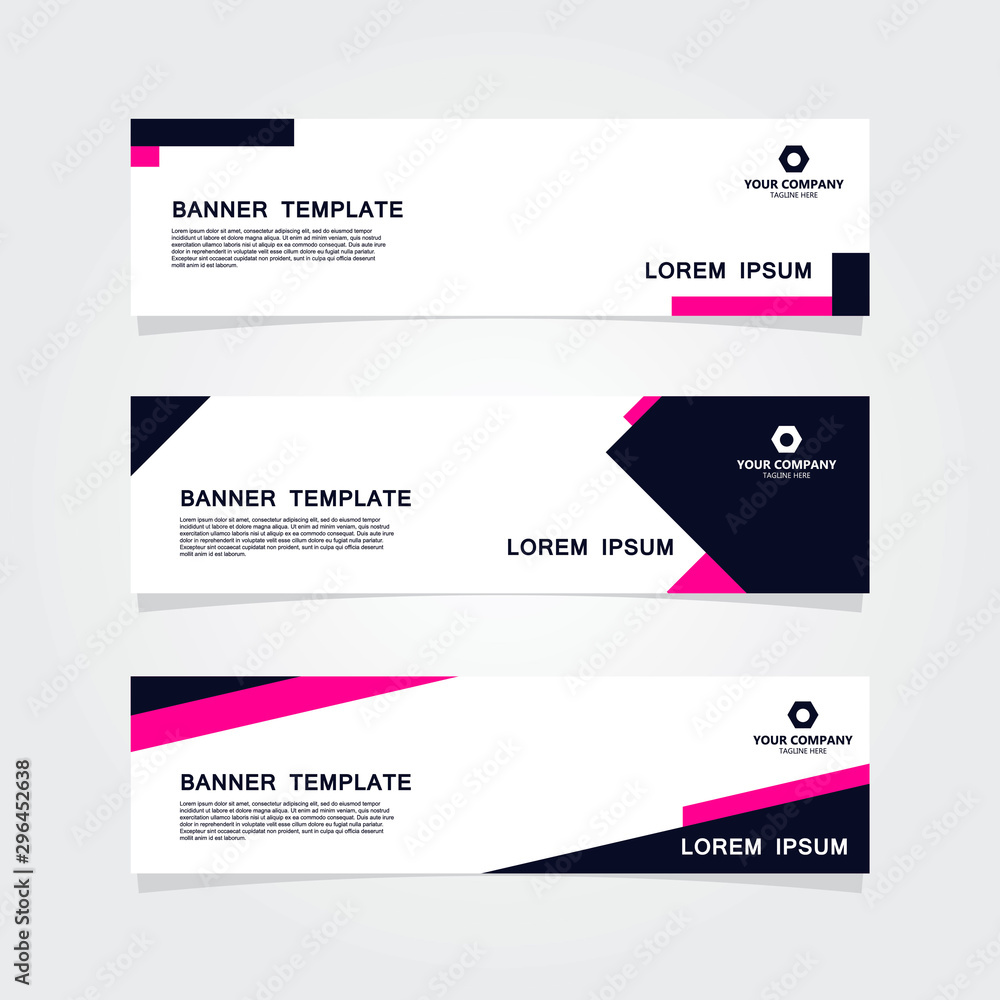 Set of 3 banner template. Modern flat web banner design. Set of 3 banner template. Modern flat web banner design.