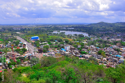 beautiful view of dewas city and from the top of the hill