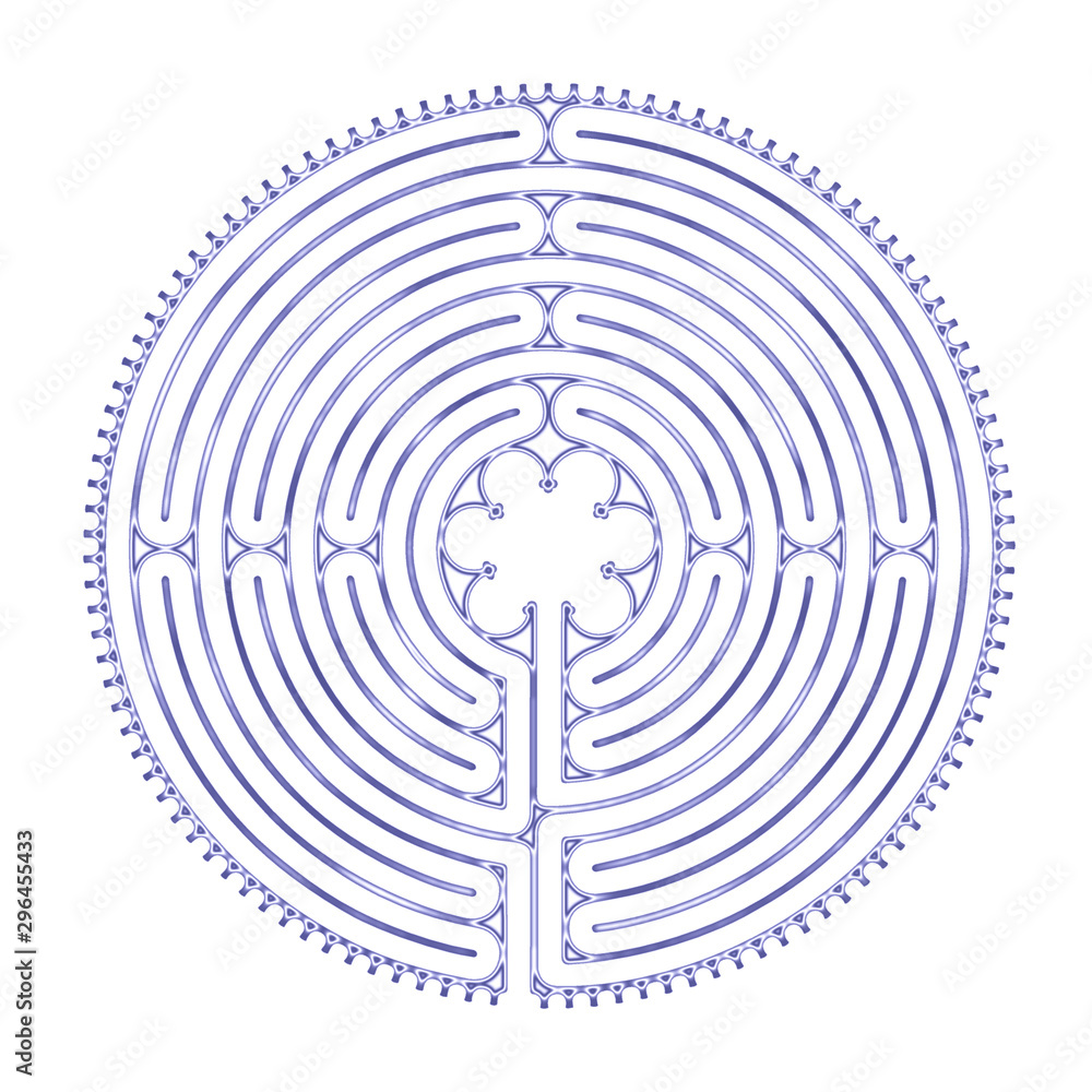 Chartres Labyrinth Illustration 11- Circuit Chartres Labyrinth Illustration 11- Circuit