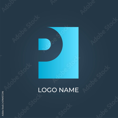 Letter "P" logo isolated. Alphabet vector