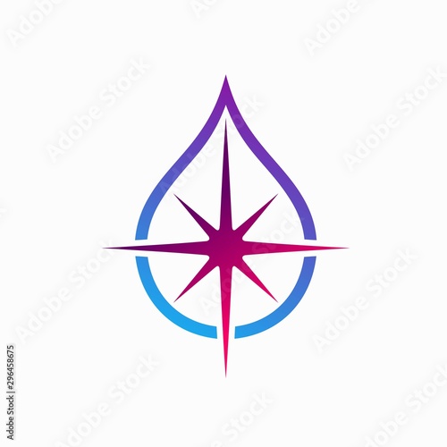 very sparkling drip logo design