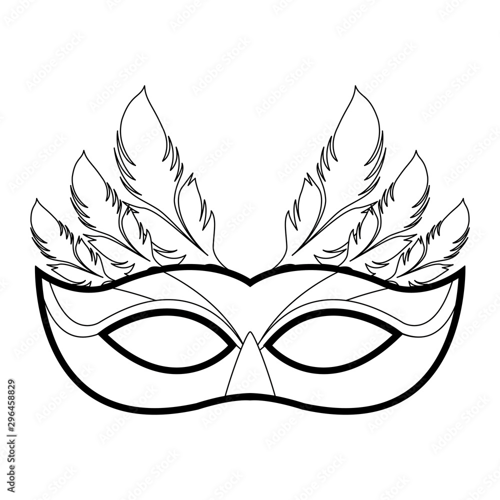 flat design of Masquerade mask icon flat design of Masquerade mask icon