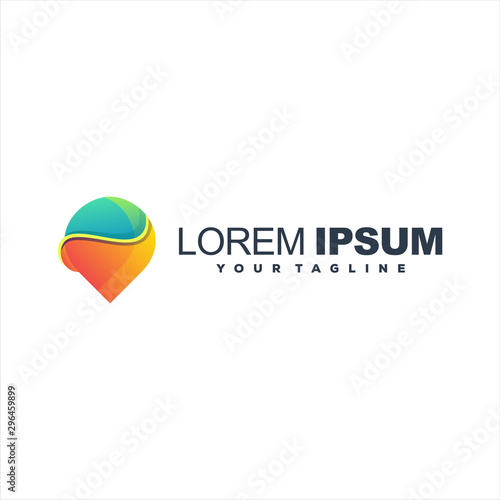 Free Download awesome pin gradient logo design - GFXLoad