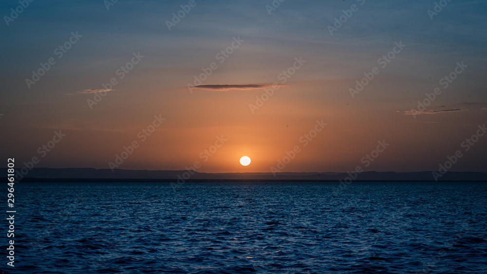 Fototapeta premium Atardecer en la playa