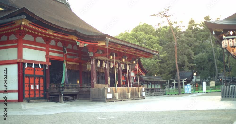 Beautiful early morning of a temple no tourists in Kyoto, Japan soft lighting Beautiful early morning of a temple no tourists in Kyoto, Japan soft lighting