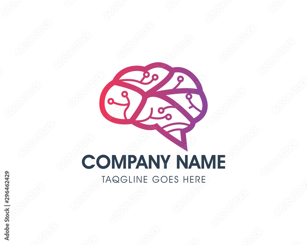 Creative Digital Brain Logo Design Template Creative Digital Brain Logo Design Template
