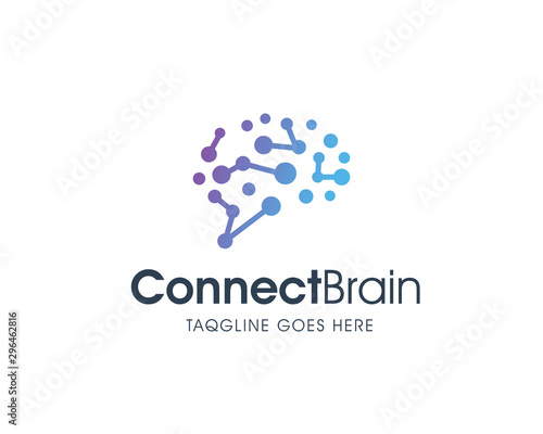 Creative Digital Brain Logo Design Template