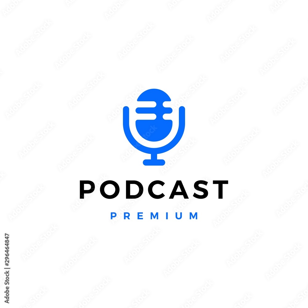 mic podcast logo vector icon illustration mic podcast logo vector icon illustration