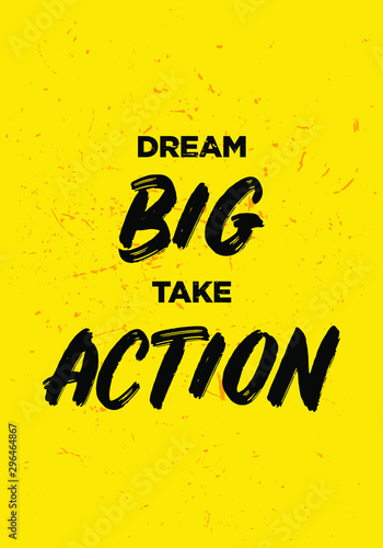 dream big motivational quotes grunge style vector design