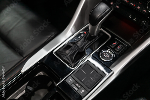 Gear shift. automatic transmission gear of car , car interior. © Виталий Сова