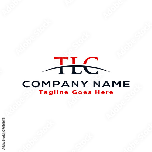 Initial letter TLC, overlapping movement swoosh horizon logo company design inspiration in red and dark blue color vector photo