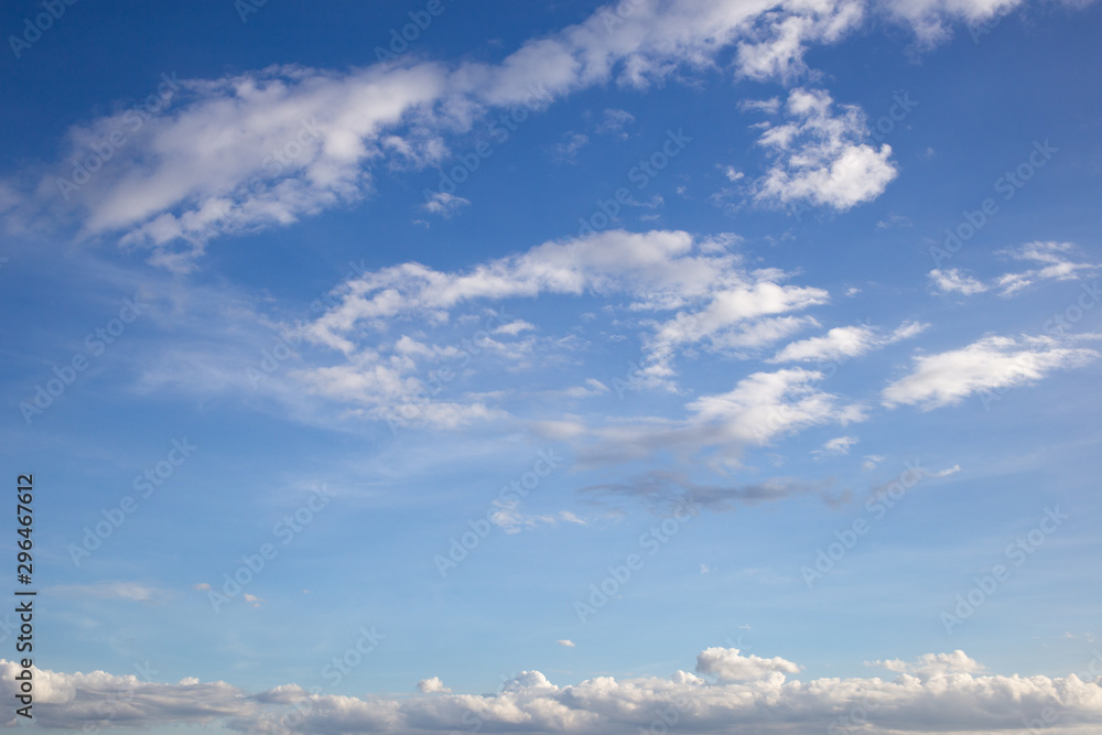 Blue sky background with clouds. Blue sky background with clouds.