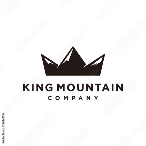the king mountain logo design concept