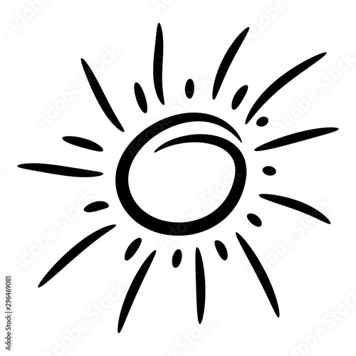 Design elements funny doodle sun
